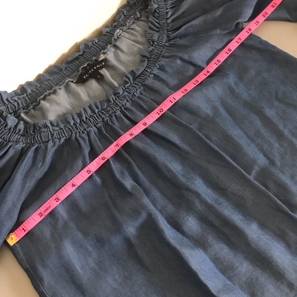 Walter Baker Chambray Off the Shoulder Top Small - Picture 5 of 7